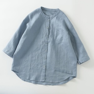 Abbigliamento estivo Casual con maniche a tre quarti camicie da <span class=keywords><strong>donna</strong></span> giapponese in <span class=keywords><strong>lino</strong></span> largo <span class=keywords><strong>camicia</strong></span> Button up - Product Image 3