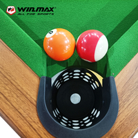Win.max Vente en gros de tables de billard de style américain de haute qualité de 7 pieds avec poches en cuir personnalisables pour une utilisation dans les bars/clubs