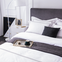 Parure de Lit Hôtellerie 5 Étoiles Luxe Blanc Doux 100% Coton Uni Taille Standard