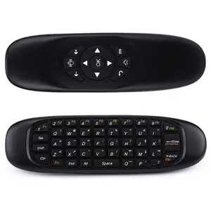 C120 mouse aéreo 2.4g sem fio recarregável, controle remoto para android tv box computador versão russa inglês