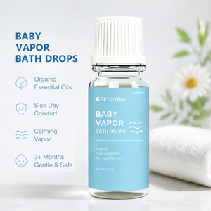 Espuma Limpiadora Orgánica Suave para Bebés con Logotipo Personalizado, Favorece el Sueño y Ayuda a la Respiración del Bebé, Gotas para Baño de Vapor para Bebés - Product Image 4