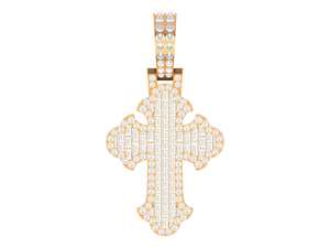 Colgante de Moissanita con Corte Brillante Redondo, Chapado en Oro de Aleación de la Mejor Calidad, Estilo Hip Hop, para Hombre y Mujer, Regalo Espiritual - Product Image 2