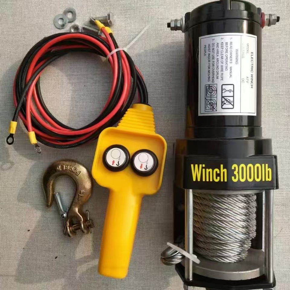 Waterproof Electric Winches 13500lb Steel Wire Rope Remote Control ...