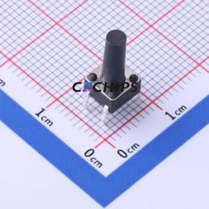TS-1095PD-A165B2-D2 Tactile Switch Through hole-4P,6x6mm Switch Single Pole Single Throw Round Button 1.8N Through Hole - Product Image 1