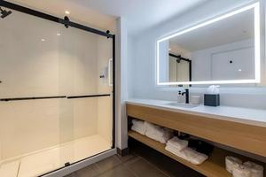 ETL tùy chỉnh hiện đại hình chữ nhật không thấm nước chống sương mù không khung led phòng tắm gương Vanity gương với Backlit và ánh sáng phía trước - Product Image 2