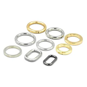 Аксессуары для сумок металлические уплотнительные кольца с логотипом на заказ ПРУЖИННЫЙ ЗАЖИМ КРЮЧОК уплотнительное кольцо Пряжка золотые металлические овальные кольца для сумок