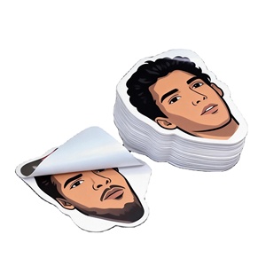 Stiker Perekat Sendiri Label Cetak UV Tahan Air Lembaran Holografik Anime Vsco PVC Bersih Logo Kustom Potongan Vinyl - Product Image 1