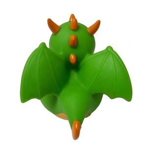 Color verde dibujos animados dragón pato vinilo goma pato flotante PVC baño patos - Product Image 3