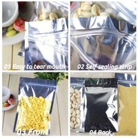 Offre Spéciale étanche à l'humidité côté gousset sac étanche Mylar feuille d'aluminium fermeture éclair PE emballage en plastique pour bonbons gravure imprimée
