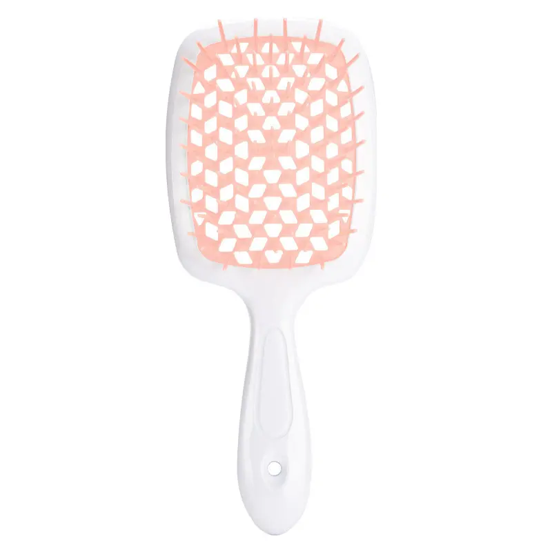 Item de venda quente Scalp Massagem Fluffy Shaped Oco Comb Hollow massagem malha pente Cabelo Seco Molhado Dual-Purpose Hair Mesh comb