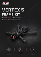 Plaque latérale à dégagement rapide pour cadre FPV Axisflying VERTEX 5, cadre en fibre de carbone T700 de 5 pouces pour la course et le freestyle