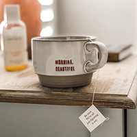 Échantillons gratuits personnalisés-Vente chaude nouvelle tasse en céramique tasse à café en grès avec logo avec glaçure réactive bord de la bouche fuite poterie argile boue fond de tasse