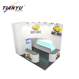 Stand d'exposition incurvé léger et réutilisable en aluminium Design Companies Science 3x2 Détachable Exhibition Booth - Product Image 3