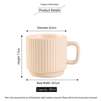 Mug à café et à thé en porcelaine personnalisable en gros, couleur et logo au choix, design minimaliste nordique - Accessoires de fête, compatible lave-vaisselle et micro-ondes