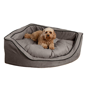 Fabrikanten Groothandel Hoek Hondenbed Sofa Zachte Nek Bolster Knuffel Comfortabele Grote Orthopedische Hondenmand - Product Image 1