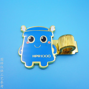 Metal <b>Pen</b> Clip Enamel Alloy 38mm Spring Loaded Anti Loss Design For Stationery Accessories - Product Image 2