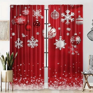 Rideaux de cuisine Sunflower Country, draperies de Noël, petits rideaux de fenêtre pour café, 2 panneaux personnalisables - Product Image 6