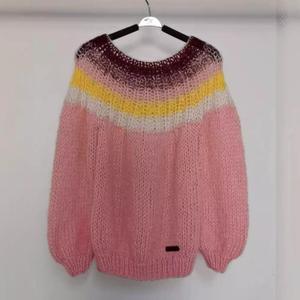 <span class=keywords><strong>Pull</strong></span> en maille pour <span class=keywords><strong>femme</strong></span>, style élégant, vente en gros, collection printemps-automne-hiver, haut tricoté chaud au <span class=keywords><strong>prix</strong></span> d'usine - Product Image 2