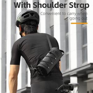 Sac de guidon de vélo multifonctionnel WEST BIKING, grande capacité, avec bretelles, sac de guidon de vélo durable - Product Image 3