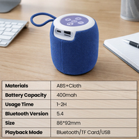 Haut-parleur Bluetooth portable à prix abordable, son puissant et fort, haut-parleur sans fil BT V5.4, petits haut-parleurs pour la plage, les vacances, les anniversaires