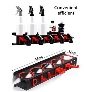 Rak penyimpanan botol semprot, bahan abrasif, rel gantung mobil, tampilan aksesori toko kecantikan, gantungan alat pembersih otomotif - Product Image 5