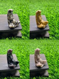 หินธรรมชาติขนาด 1.5 นิ้ว (40 มม.) หินกึ่งมีค่าสำหรับงานฝีมือ คริสตัลแกะสลัก Gaea ของขวัญคริสตัลอเมทิสต์ - Product Image 2