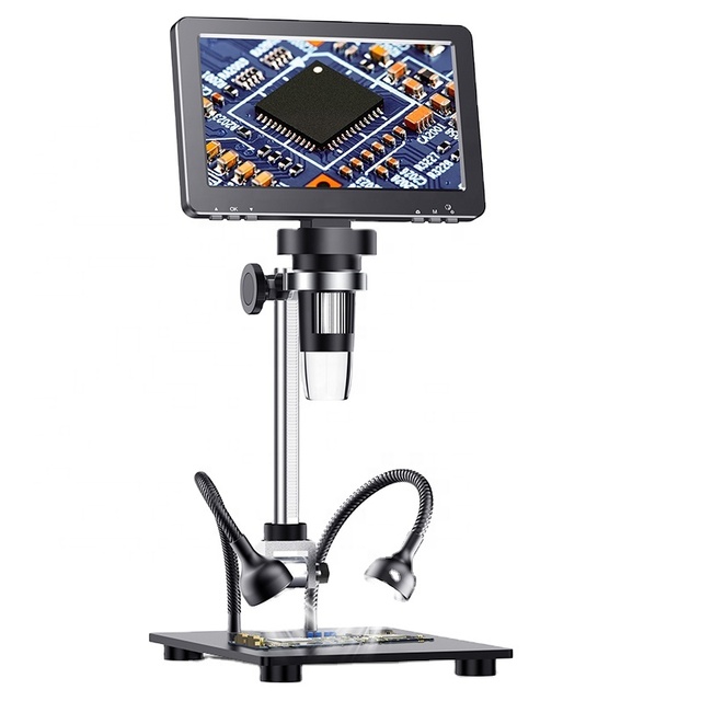 Microlong DM9H 16M HD Digital Stereo Microscope Camera for Interface LCD Display 8 LED Illumination 1-Year Warranty for