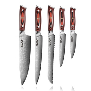 Kookmessenset Japans 5-delig 67-laags VG10 staal Damascus staal messenset G10 handvat Damascus messenset - Product Image 6