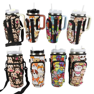 Diseño personalizado Viaje 40oz Soporte para botella de agua Manga Aislamiento Neopreno 40oz Mango Vaso Soporte para taza con bolsillo - Product Image 1