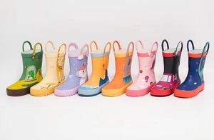 Enfants de haute qualité conception monstre lumineux chaussures d'eau imperméables personnalisé pas cher décontracté chaud doublure bottes de pluie en caoutchouc - Product Image 6