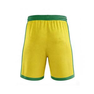 Shorts de football personnalisés de style brésilien jaunes, numéros, logos et couleurs personnalisables pour les athlètes - Product Image 3
