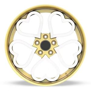 Roda tempa kustom 17 18 19 20 21 22 23 inci untuk Mazda 5X120/114.3 pelek mobil olahraga Aloi bentuk merah dengan roda hati - Product Image 4