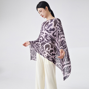 <span class=keywords><strong>Camicetta</strong></span> Plissettata Miyake Ultimo Design 2026, Camicia Casual da Donna in Poliestere con Chiusura <span class=keywords><strong>a</strong></span> Bottoni in Pizzo, Traspirante per Ufficio e Lavoro - Product Image 4