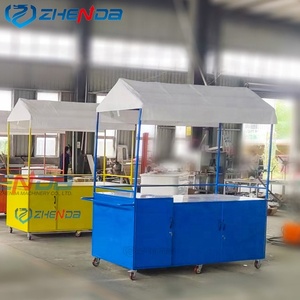 Carrito de Comida Móvil de Acero con 4 Ruedas y Color Personalizado, Puesto de Comida para Pizza, Hot Dogs, Papas Fritas, Hamburguesas, Camión de Comida con Vitrina - Product Image 2