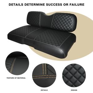 Kit de siège en tissu écossais pour voiturette de golf, coussin de siège avant et dossier noir pour voiturettes de golf Ezgo RXV - Product Image 4