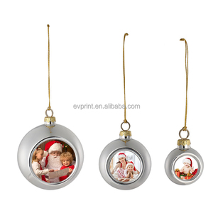 Boule de Noël en plastique à sublimation pour la décoration de la maison, design DIY imprimable, ornement d'arbre de Noël - Product Image 5