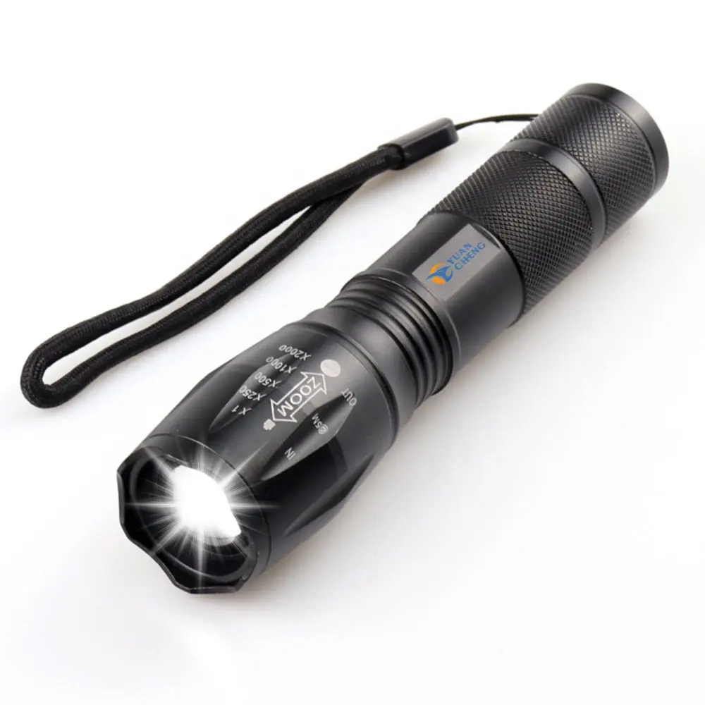 Outdoor Waterproof Flash Light, High Power mini T6 LED Glare Zoomable 5Modes Camping Flashlight