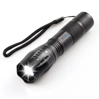 חיצוני עמיד למים פלאש אור, גבוהה כוח מיני T6 LED בוהק Zoomable 5 מצבי קמפינג פנס