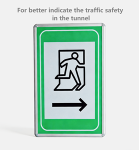 Panneau de signalisation routière à cadre en aluminium, alimentation externe, panneau de guidage d'urgence pour tunnel - Product Image 1