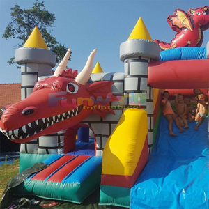 Castillo inflable con forma de dragón, de calidad comercial, con tobogán para fiestas. - Product Image 5