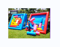 Grand jeu gonflable de sport, jeu de team building et d'équipe pour le divertissement, jouet Tetris, autre jeu de puzzle pour enfants et adultes