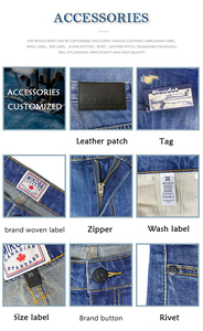 Pantalones Vaqueros Anchos Personalizados al por Mayor para Hombre con Estampado de Líneas Cursivas Blancas, Vaqueros Vintage Lavados, Corte Acampanado para Y2K - Product Image 4