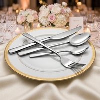 Ensemble de couverts vintage en acier inoxydable poli miroir, couteau, fourchette, cuillère, pour mariage, hôtel, restaurant, OEM, ODM