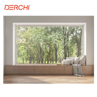 DERCHI Hurricane Impact Grande image Fenêtre sol au plafond cadre en aluminium fenêtres fixes