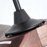 Ventilateur de plafond à 3 pales en bois massif de Style rustique avec interrupteur mural de 60 pouces et télécommande