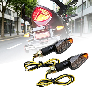 Bullet Amber LED Motorcycle Turn Signal <b>Lights</b> Black Housing Mini Motorbike Modified Indicator Blinker Lamps - Product Image 4