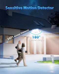 Lámpara Solar de Pared para Jardín Súper Brillante con 252 LED, IP65 Impermeable, Luz Blanca Cálida Regulable, Batería AAA Incluida, Sensor de Luz, Alto CRI 80 - Product Image 4