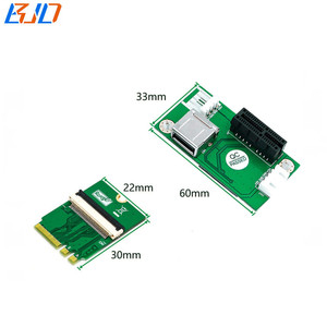 90度 PCIe PCI-E 1X スロットから NGFF <span class=keywords><strong>M</strong></span>.2 キーA+E インターフェースアダプター ライザーカード + FPCケーブル 在庫あり - Product Image 4