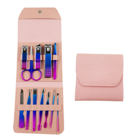 Portable Toe Nail Care Tools Kit de toilettage en acier inoxydable Voyage Beauté Rose Violet Manucure Pédicure Nail Kit Pour Hommes et Femmes