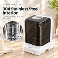 Laveuse-sécheuse électrique automatique pour biberons et tasses sélectionnées, avec nettoyage à la vapeur de 680W et stockage propre 24h/24